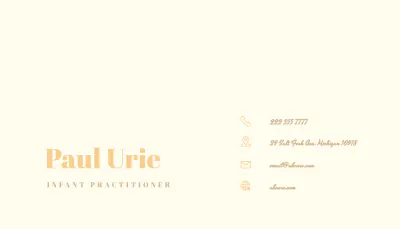 Free Plain Babysitting Business Card Template to Edit Online