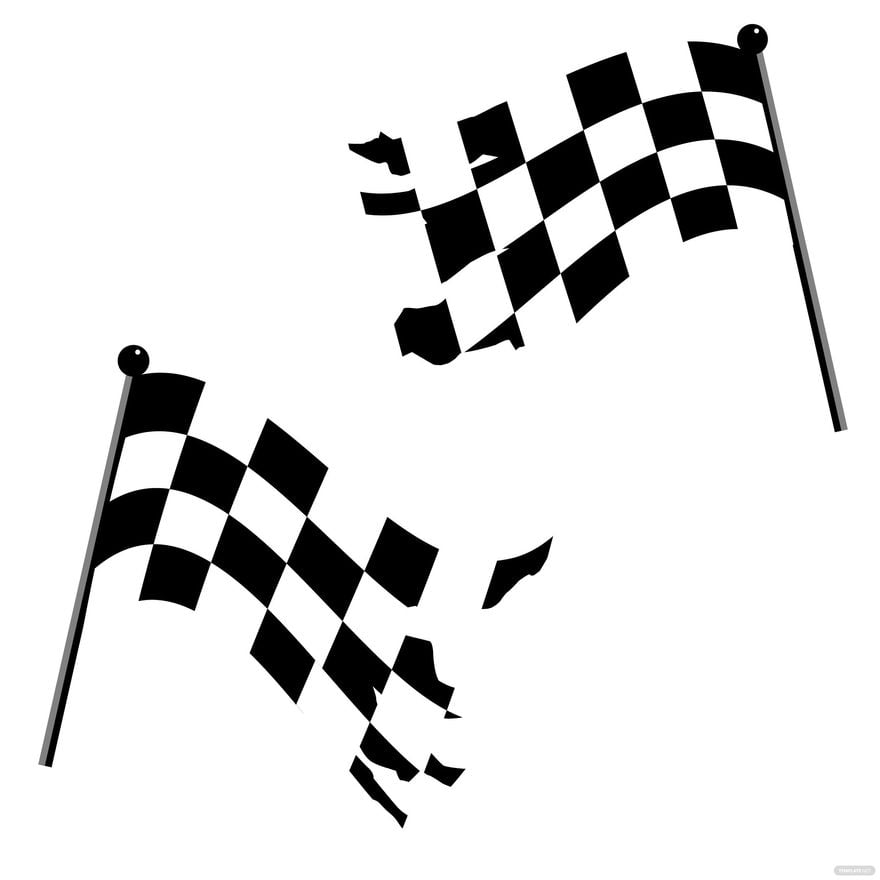 Ripped Checkered Flag Vector in Illustrator, EPS, SVG, JPG, PNG