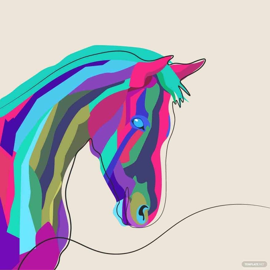 Free Creative Horse Vector in Illustrator, EPS, SVG, JPG, PNG