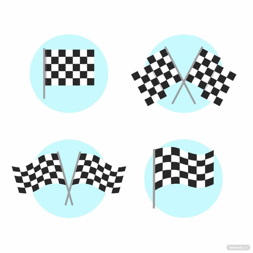 Free Black and White Checkered Flag Vector