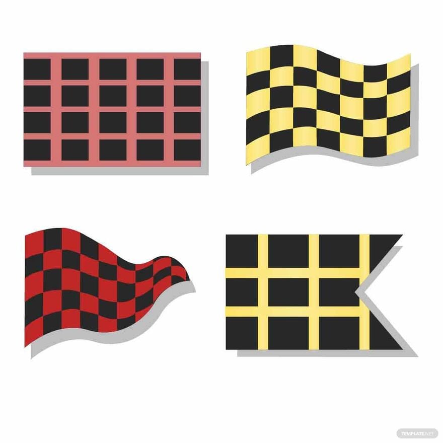 Black Checkered Flag Vector