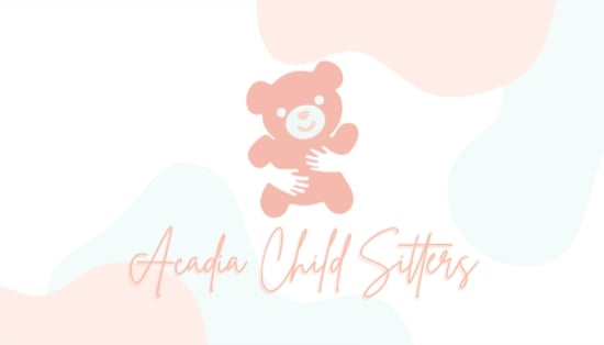 Teddy Bear Babysitting Business Card Template