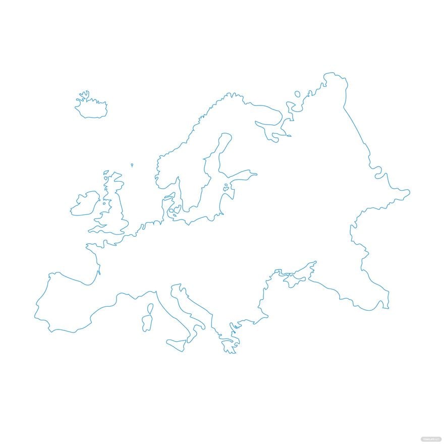 Free Europe Map Line Vector