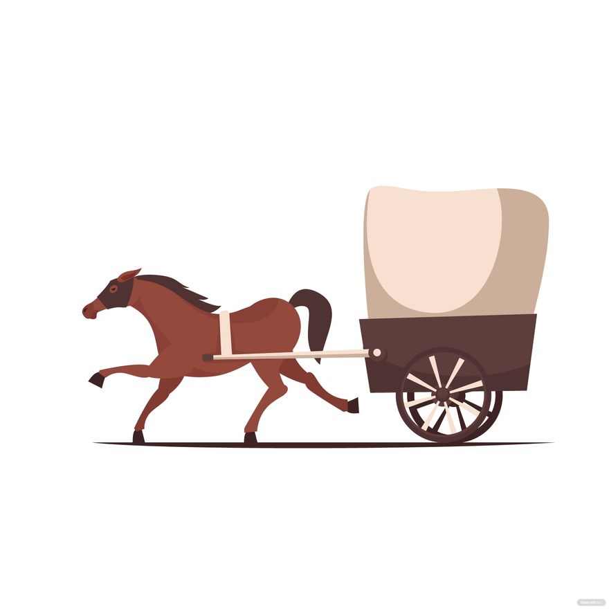 Horse Carriage Vector in Illustrator, EPS, SVG, JPG, PNG
