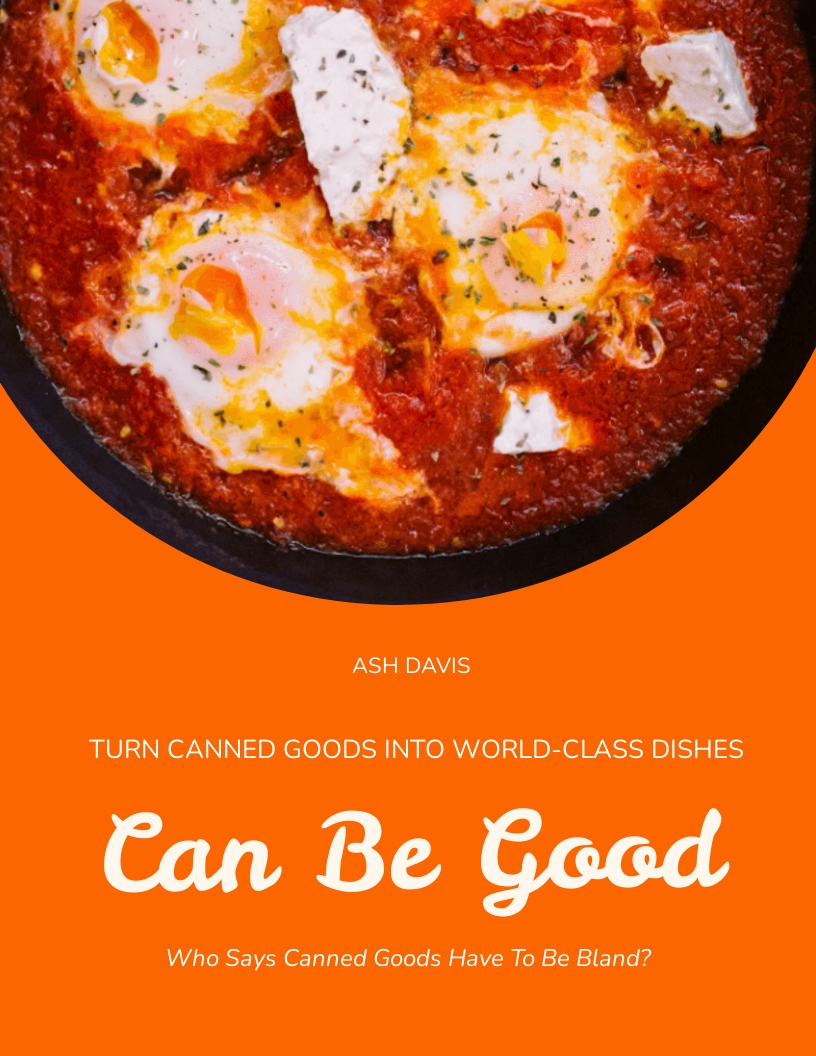 Simple Cookbook Cover Template