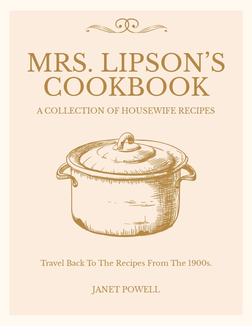 Free Vintage Cookbook Cover Template