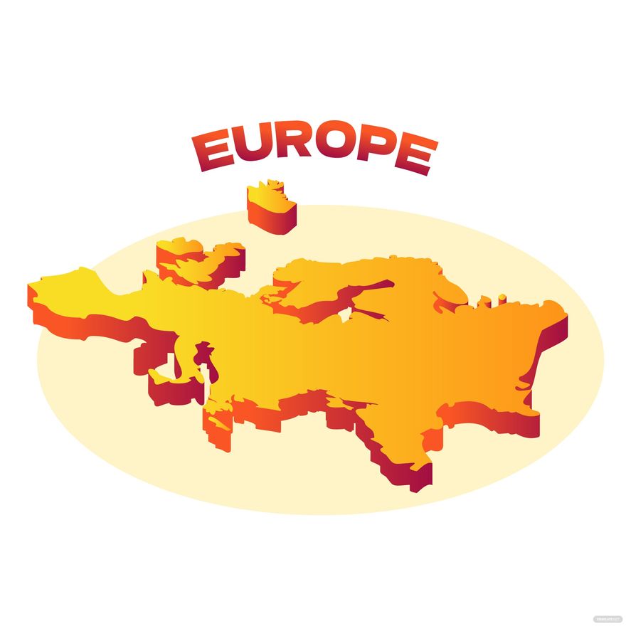 Stylised Europe Map Vector