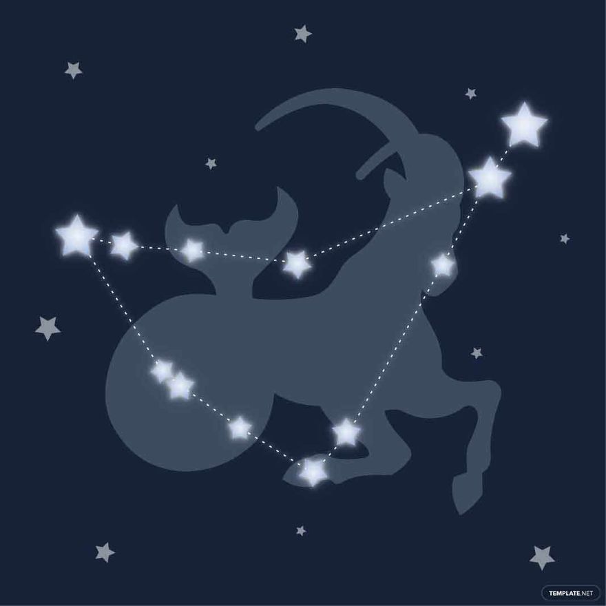 Free Capricorn Constellation Vector in Illustrator, EPS, SVG, JPG, PNG