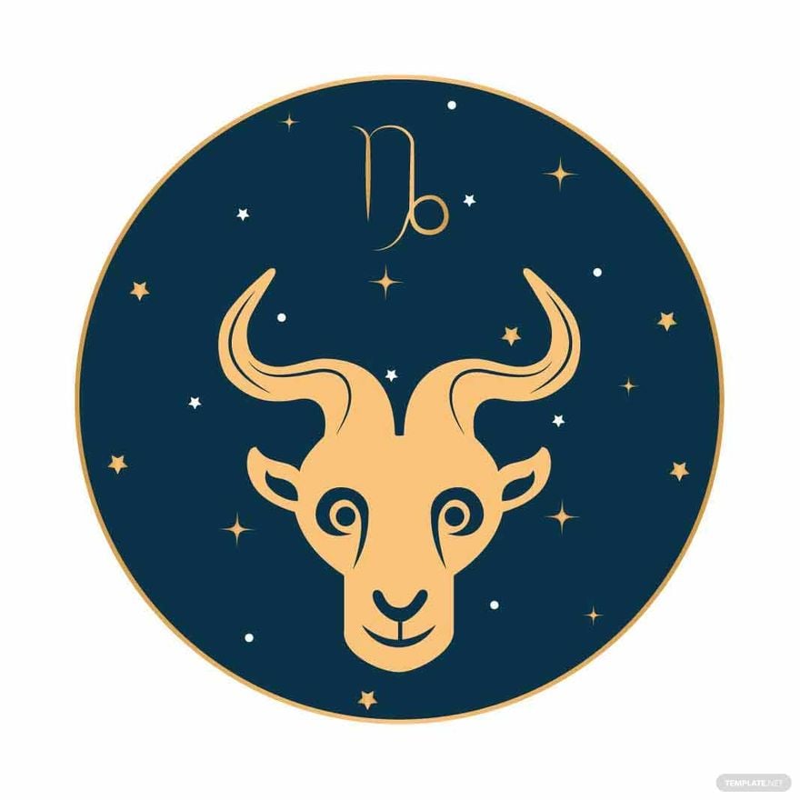 Free Capricorn Horoscope Vector in Illustrator, EPS, SVG, JPG, PNG