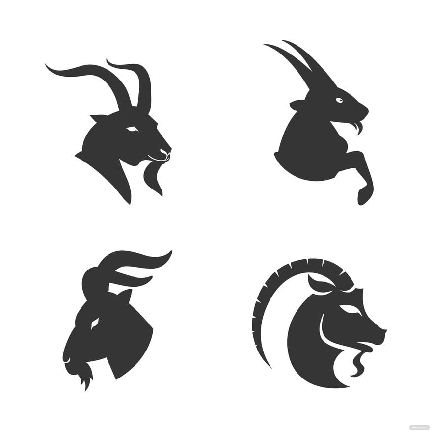 Capricorn Icon Vector in Illustrator, EPS, SVG, JPG, PNG