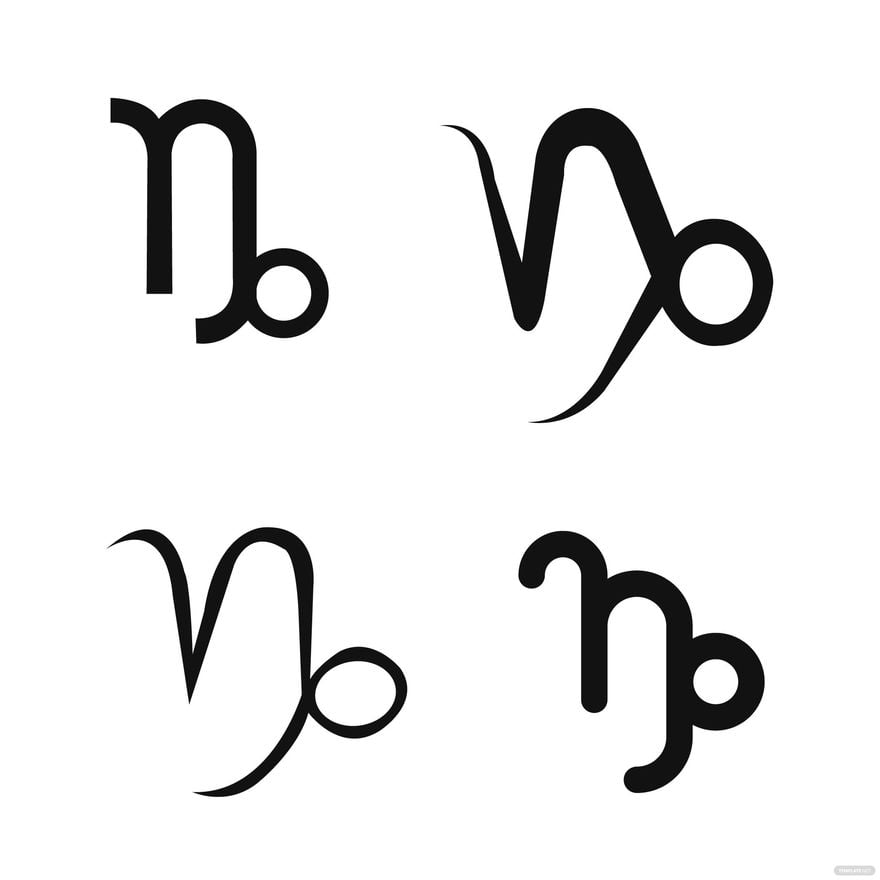 Capricorn Symbol Vector
