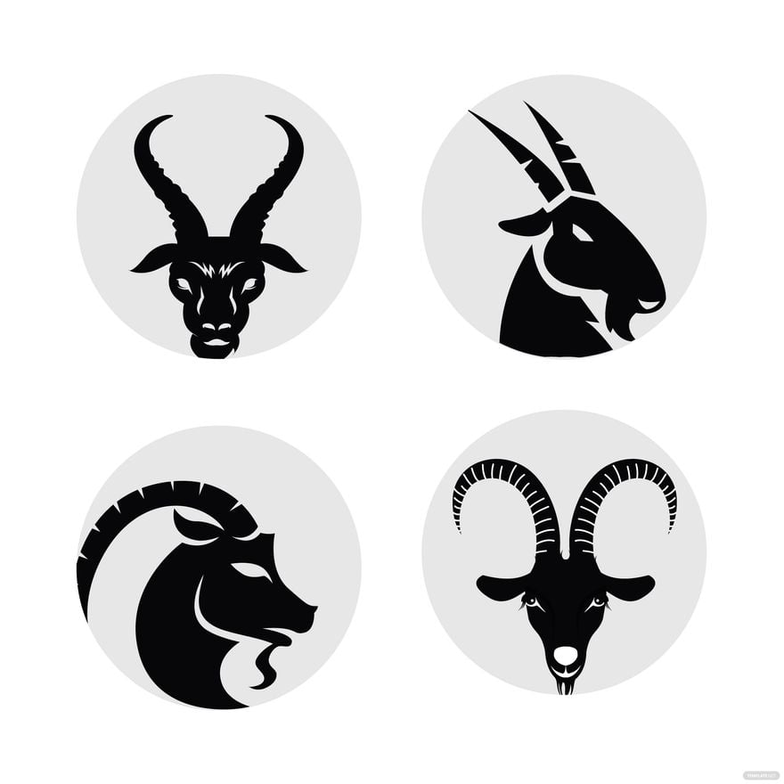 Capricorn Zodiac Sign Vector