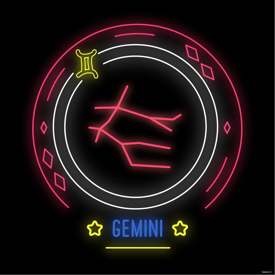 Free Neon Gemini Vector