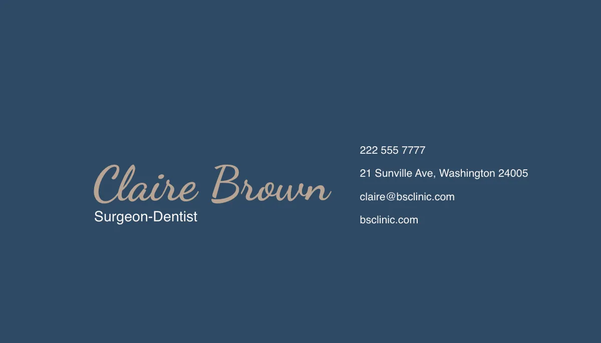 Free Teeth Business Card Template to Edit Online