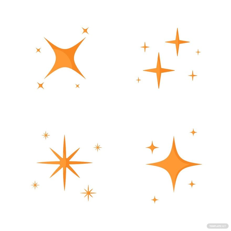Free Orange Sparkle Vector in Illustrator, EPS, SVG, JPG, PNG