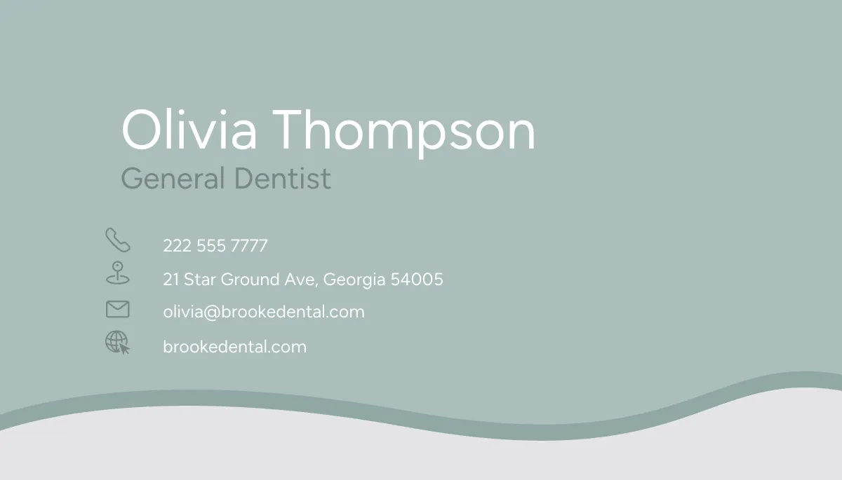 Free Dental Business Card Template to Edit Online