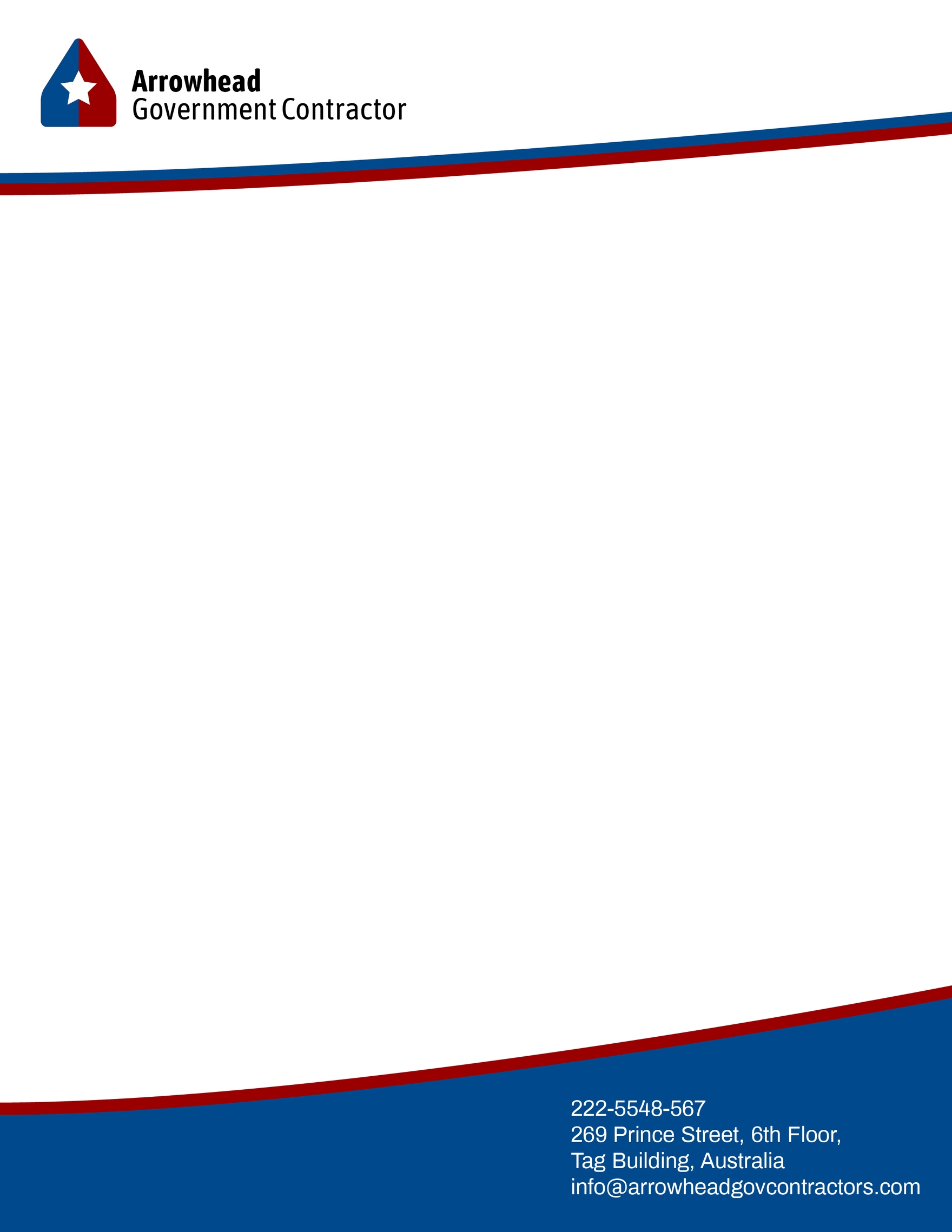 Government Contractor Letterhead Template in Illustrator