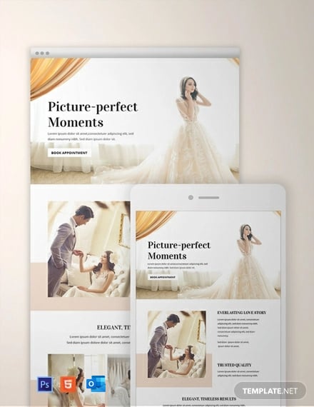 Free Wedding Email Newsletter Template