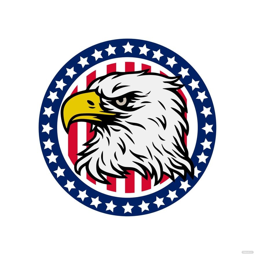 Patriotic Eagle Vector in Illustrator, EPS, SVG, JPG, PNG