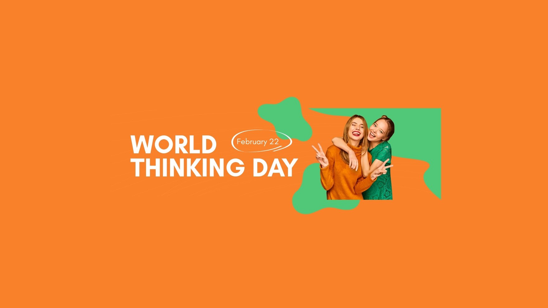 Free World Thinking Day Youtube Banner Template