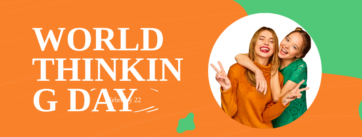 Free World Thinking Day Facebook Cover Template to Edit Online
