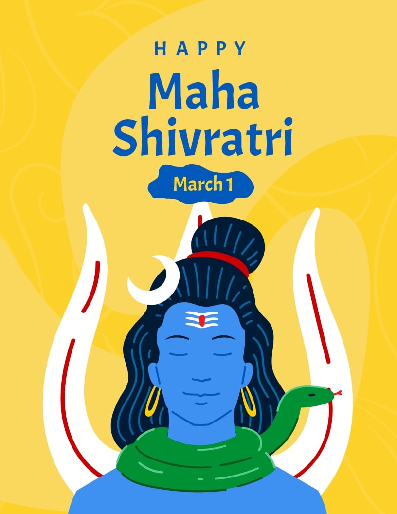 Free Happy Mahashivratri Flyer Template