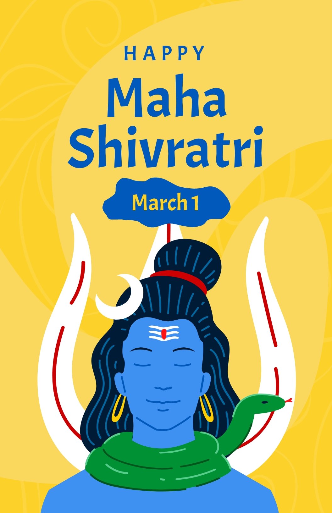 Happy Mahashivratri Poster Template