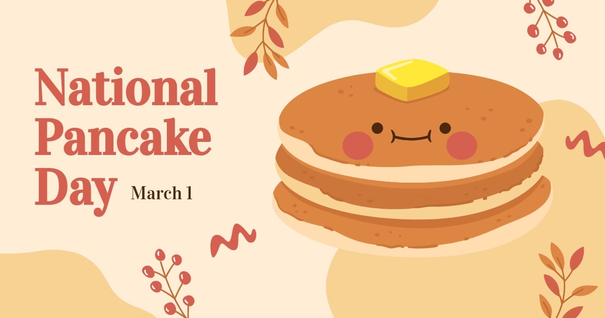 Free National Pancake Day Facebook Post Download in PNG, JPG