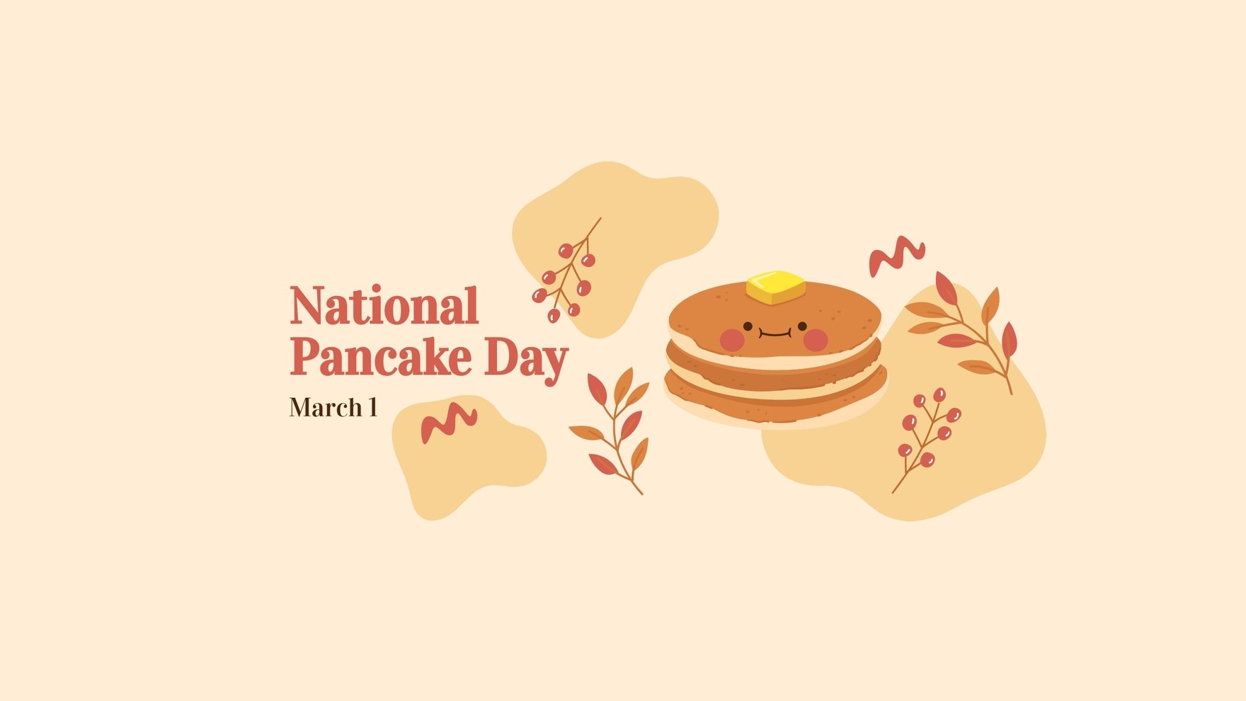 National Pancake Day Youtube Banner Template