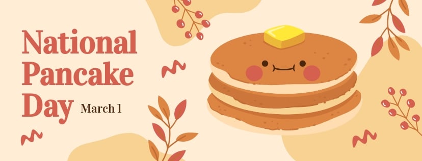 Free National Pancake Day Facebook Cover Template