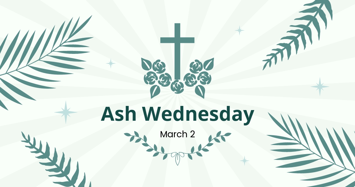 Ash Wednesday Facebook Post Template