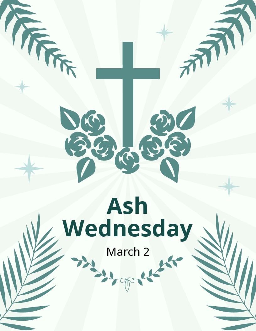 Ash Wednesday Flyer Template in Word, Google Docs, Publisher