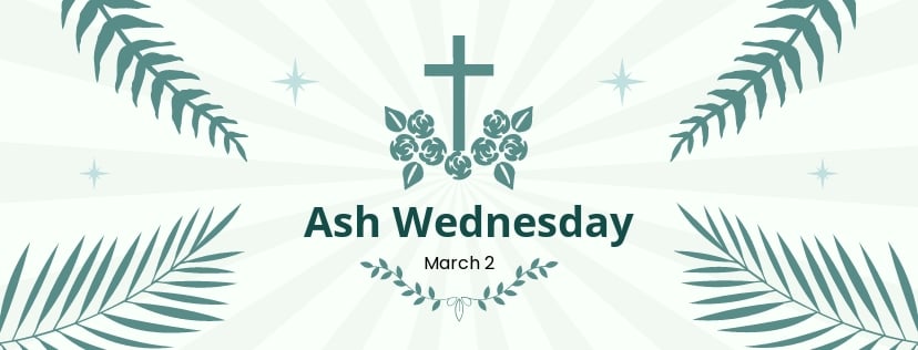Ash Wednesday Facebook Cover Template