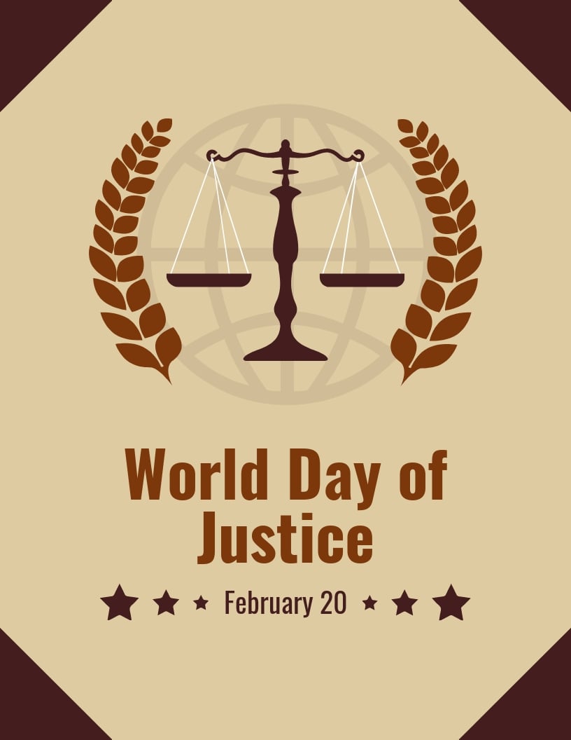 World Day Of Social Justice Flyer Template