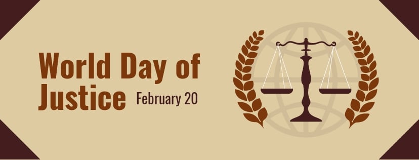 Free World Day Of Social Justice Facebook Cover Template