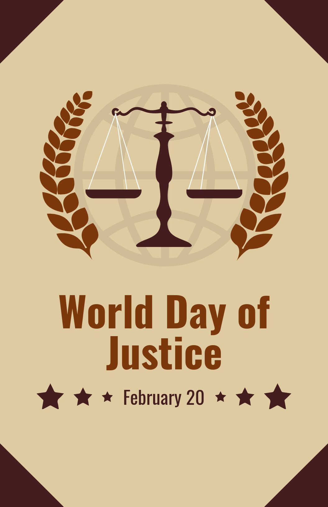 World Day Of Social Justice Poster Template