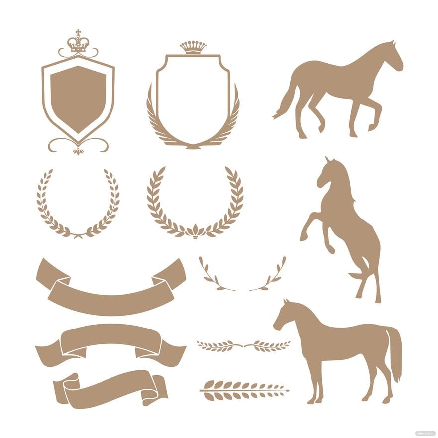Horse Ornament Vector in Illustrator, EPS, SVG, JPG, PNG