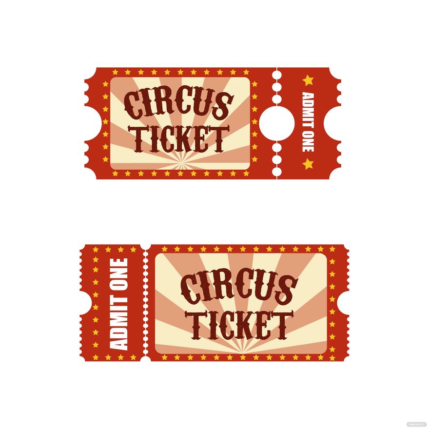Free Circus Ticket Templates, Editable and Printable