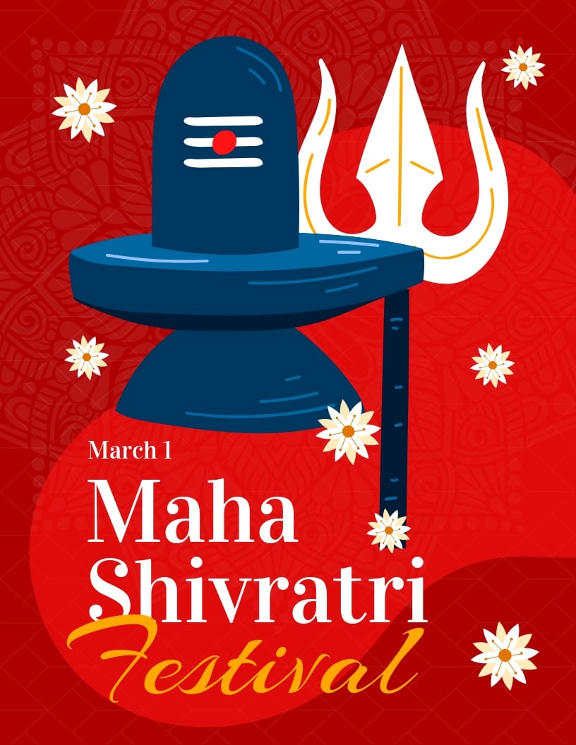 Maha Shivratri Festival Flyer Template in Word, Google Docs, Publisher