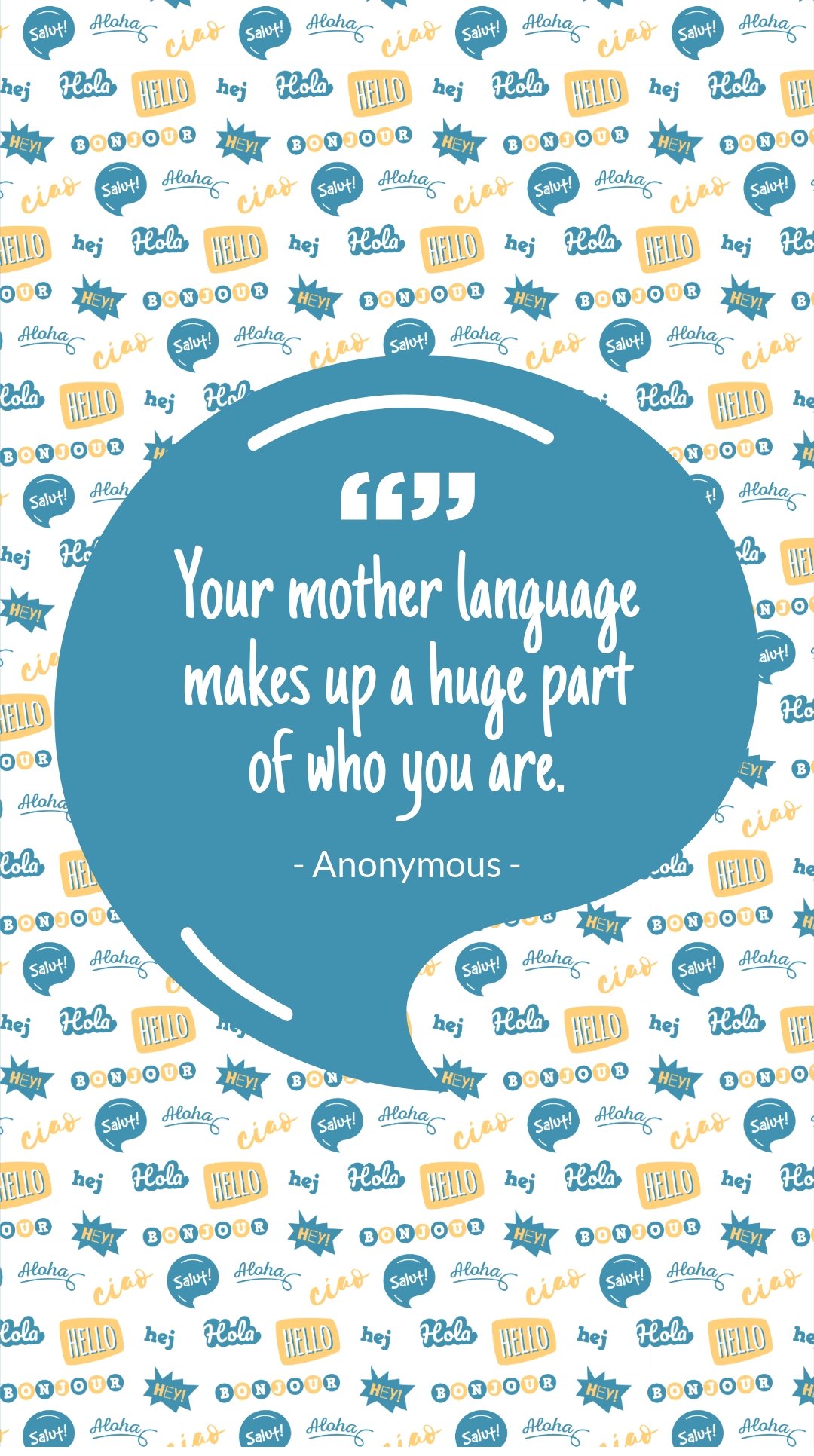 International Mother Language Day Quote Whatsapp Post Template