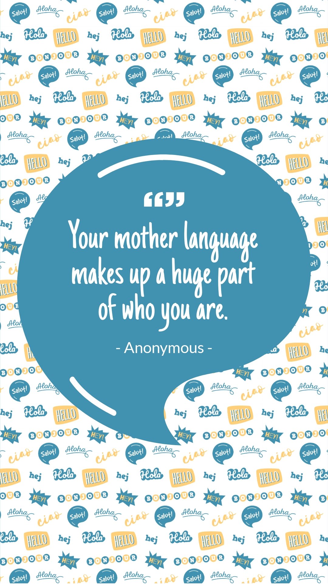 International Mother Language Day Quote Instagram Story