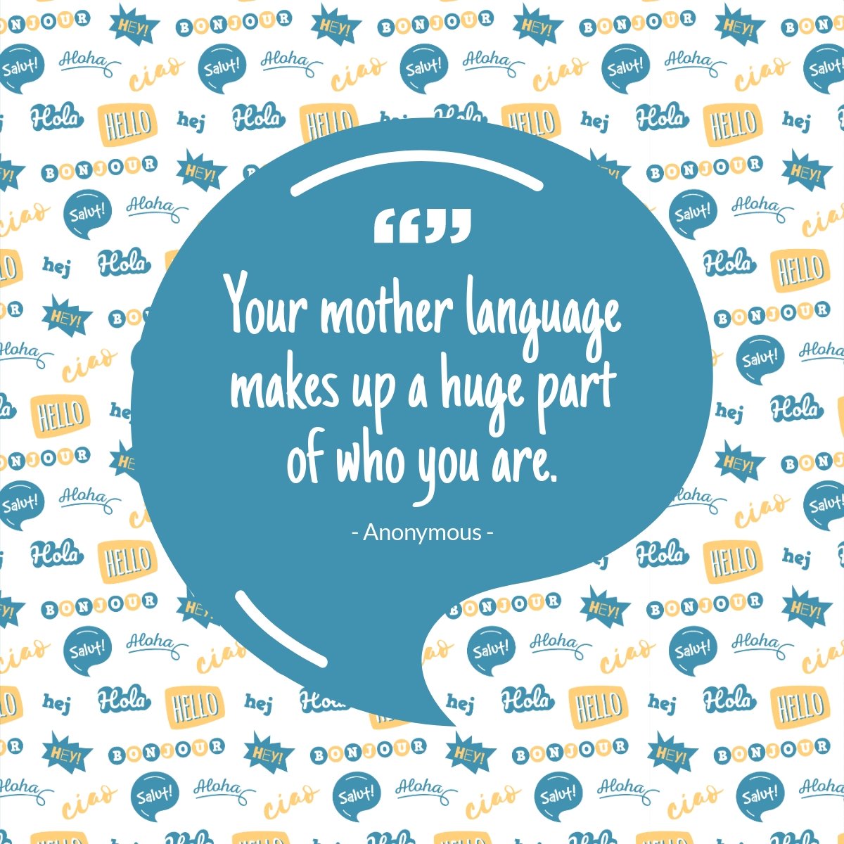International Mother Language Day Quote Linkedin Post Template