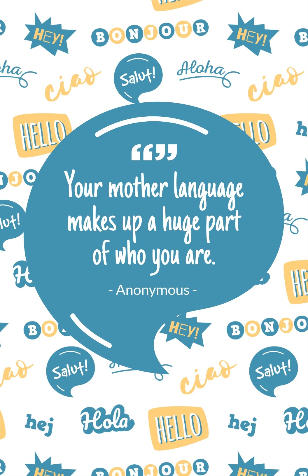 International Mother Language Day Quote Poster Template