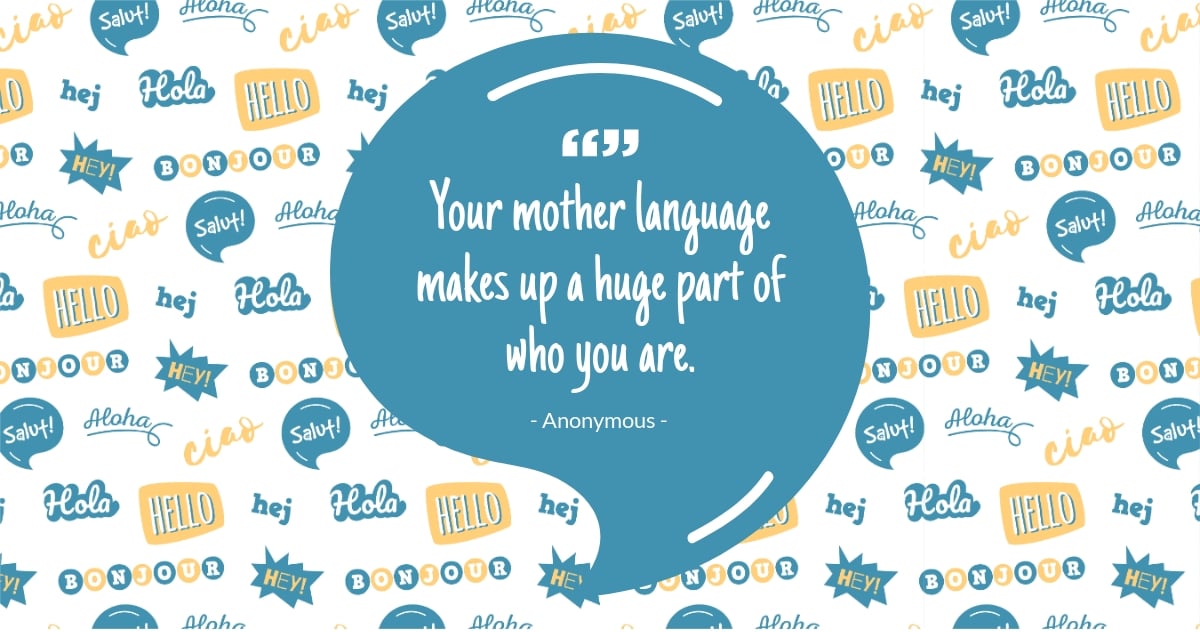 International Mother Language Day Quote Facebook Post Template