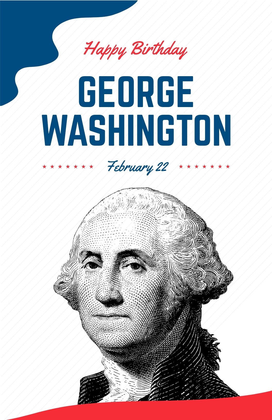 Free George Washington's Birthday Poster Template
