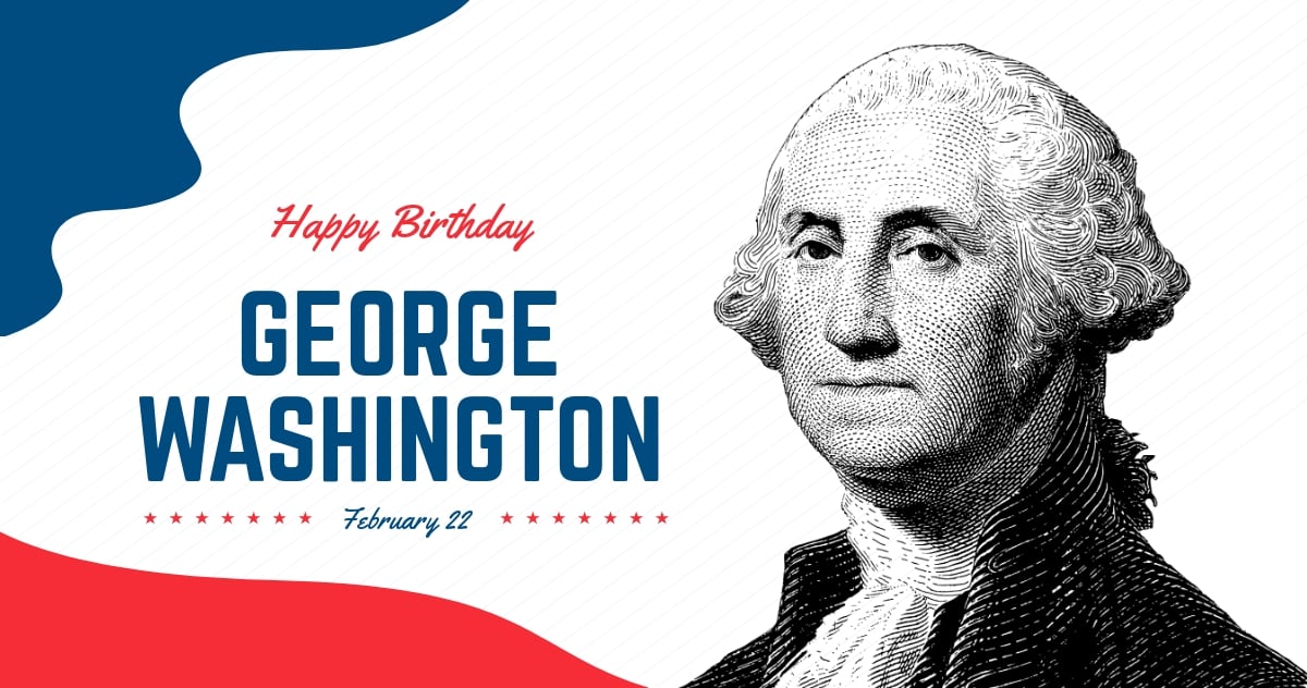 Free George Washington's Birthday Facebook Post Template
