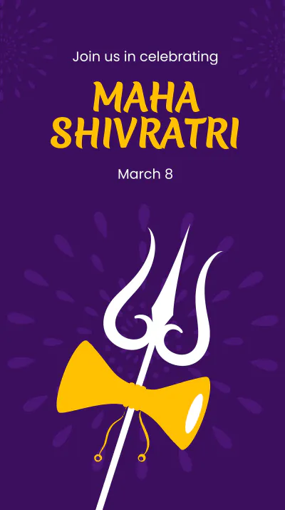 Free Maha Shivratri Event Instagram Story Template to Edit Online