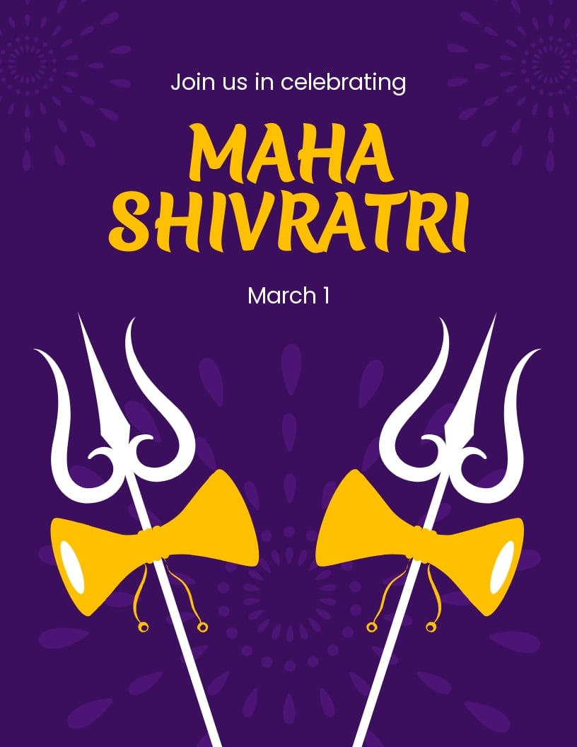 Maha Shivratri Event Flyer Template in Word, Google Docs, Publisher