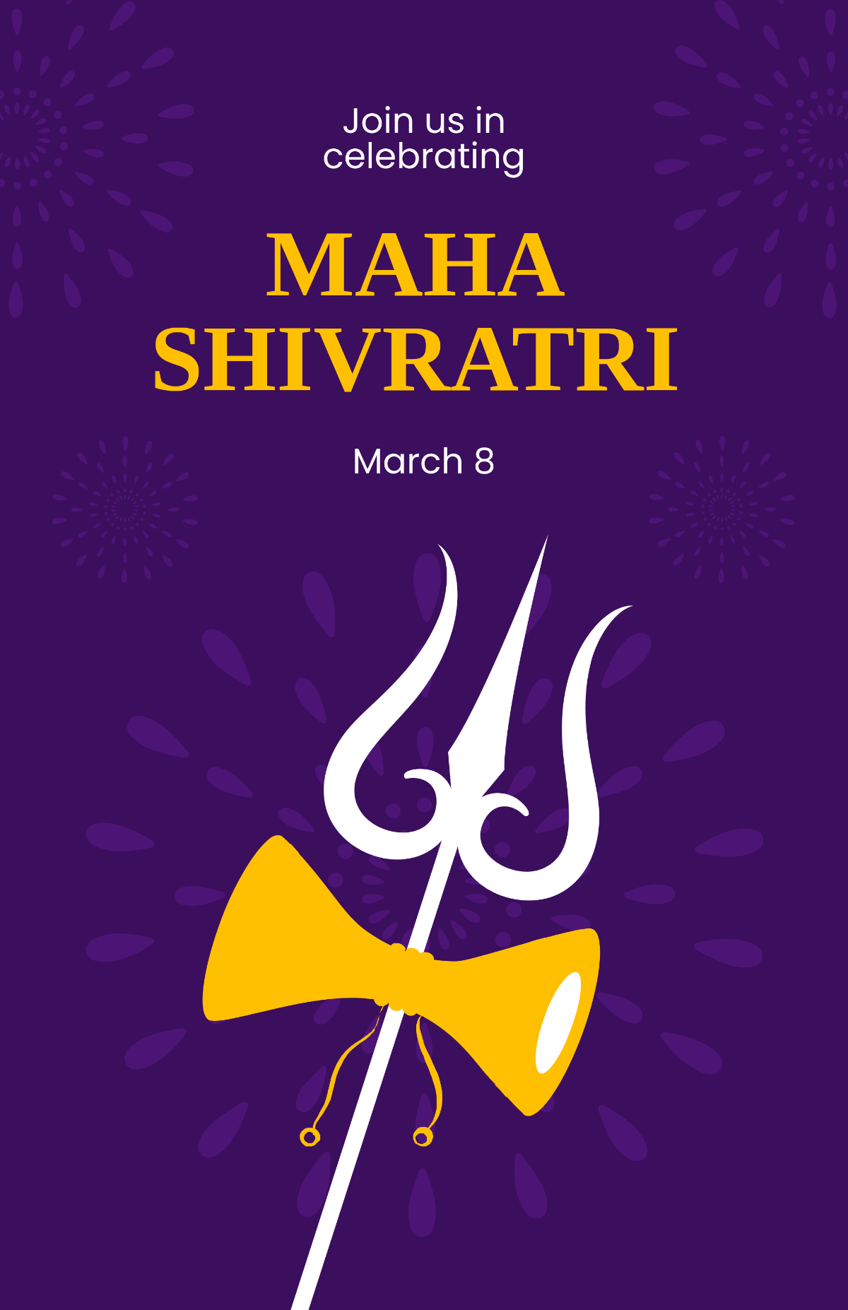 Free Maha Shivratri Event Poster Template
