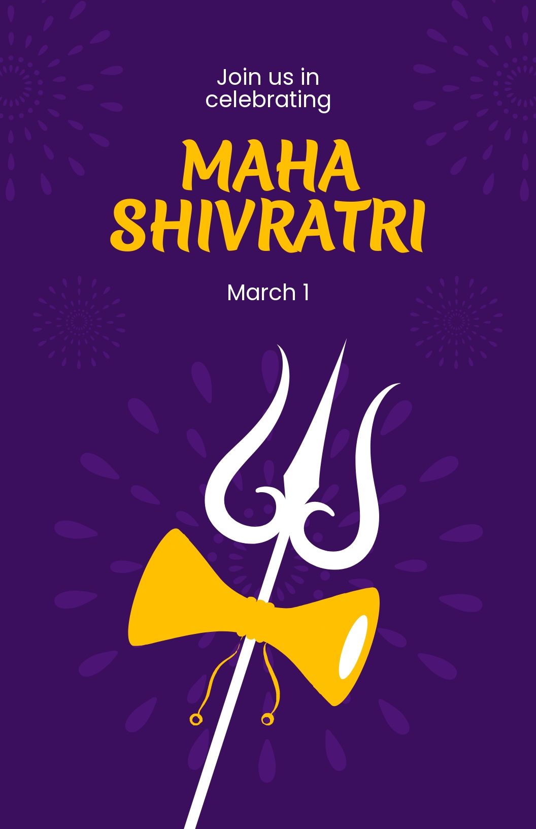 Maha Shivratri Event Poster Template